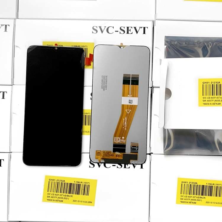 Écran LCD mobile d'origine 100% Pour  A03S Service Pack LCDS  A037 Affichage téléphonique de haute qualité Pantalla