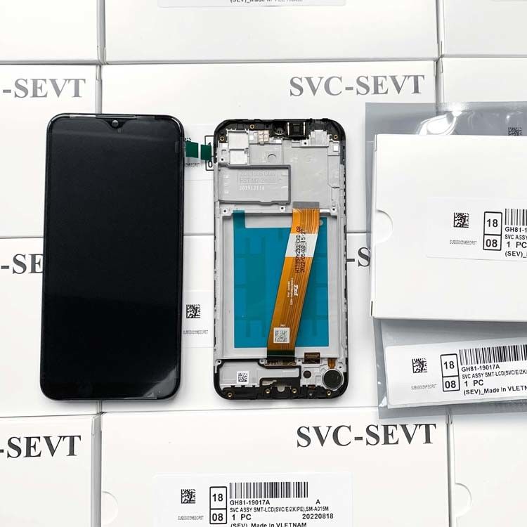 A01 Affichage d'écran LCD LCD avec cadre Pour  A01 Service Pack de gros LCDS  A105 Pantalla de téléphone d'origine