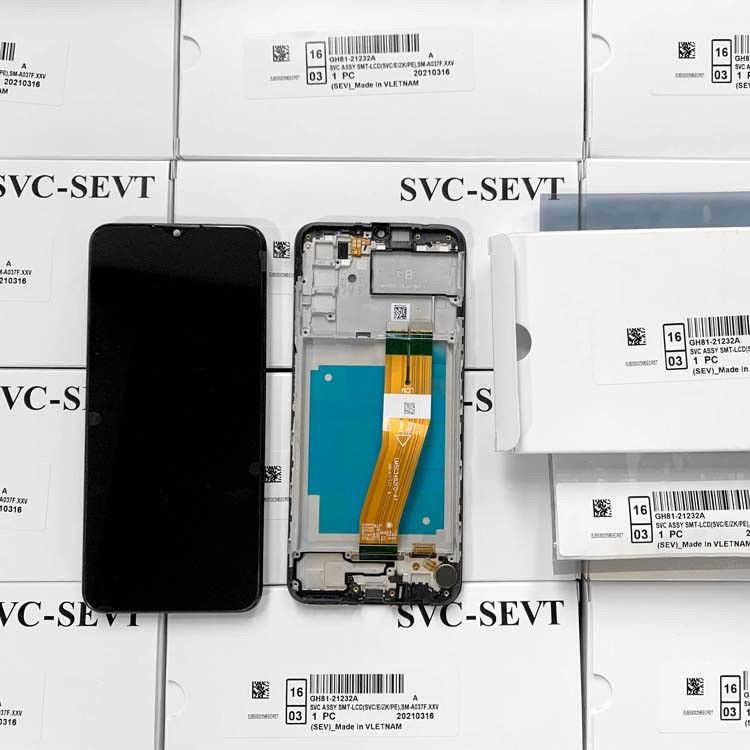 Original A03S Service Pack LCD avec cadre Pour l'écran de téléphone mobile  a03s  A037 Pantalla de haute qualité