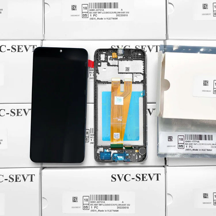 A045 Affichage d'écran LCD avec cadre Pour  a045 Téléphone portable Touch Pantalla  A04 Original Service Pack LCDS