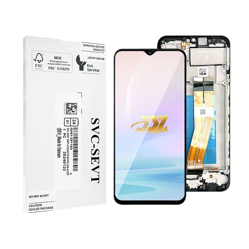 100% testé QC A02S LCD remplacement Anti-statique Sac Pack Affichage LCD mobile noir